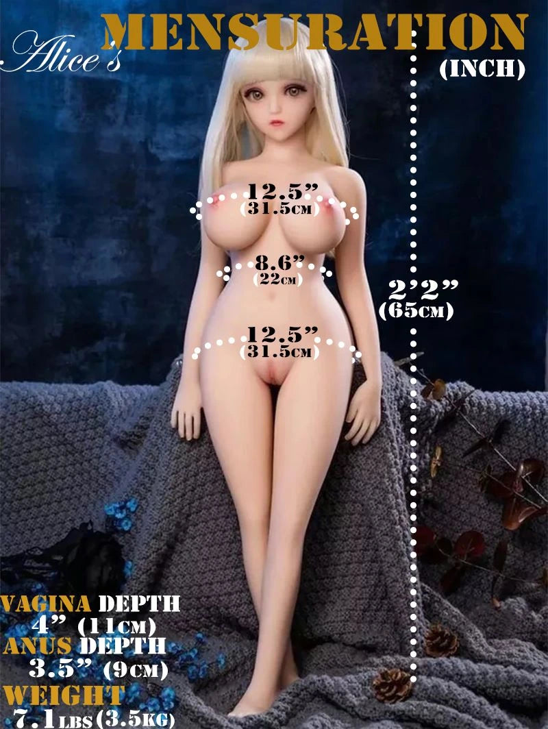 Sweet 65cm petite sex doll, german blonde hair maiden girl Alice's dimension info