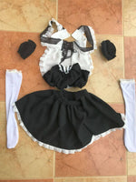 Load image into Gallery viewer, The exihibition of black maid clothes for mini sex dolls
