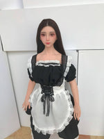 Load image into Gallery viewer, the front image of black maid clothes in japanese hime kaguya mini sex doll 
