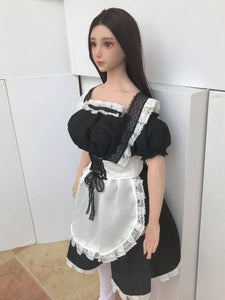 Japanese hime Kaguya mini sex doll in black maid clothes