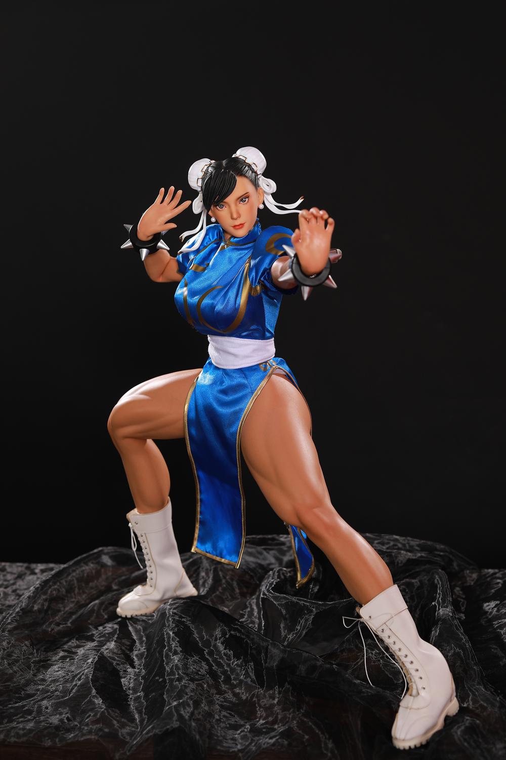 65cm Mini Sex Doll Chunli, Muscle Tanned Beauty Hentai Figure