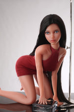 Load image into Gallery viewer, Tanned Skinny 60cm Mini Sex Doll Via, Black Hair Sexy Filipina Figure (Customized)
