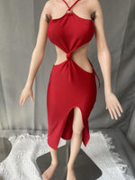 Load image into Gallery viewer, Red Sexy Long Dress for 1/3 Scale Figures, 60 - 65cm BJD Fashion Dress
