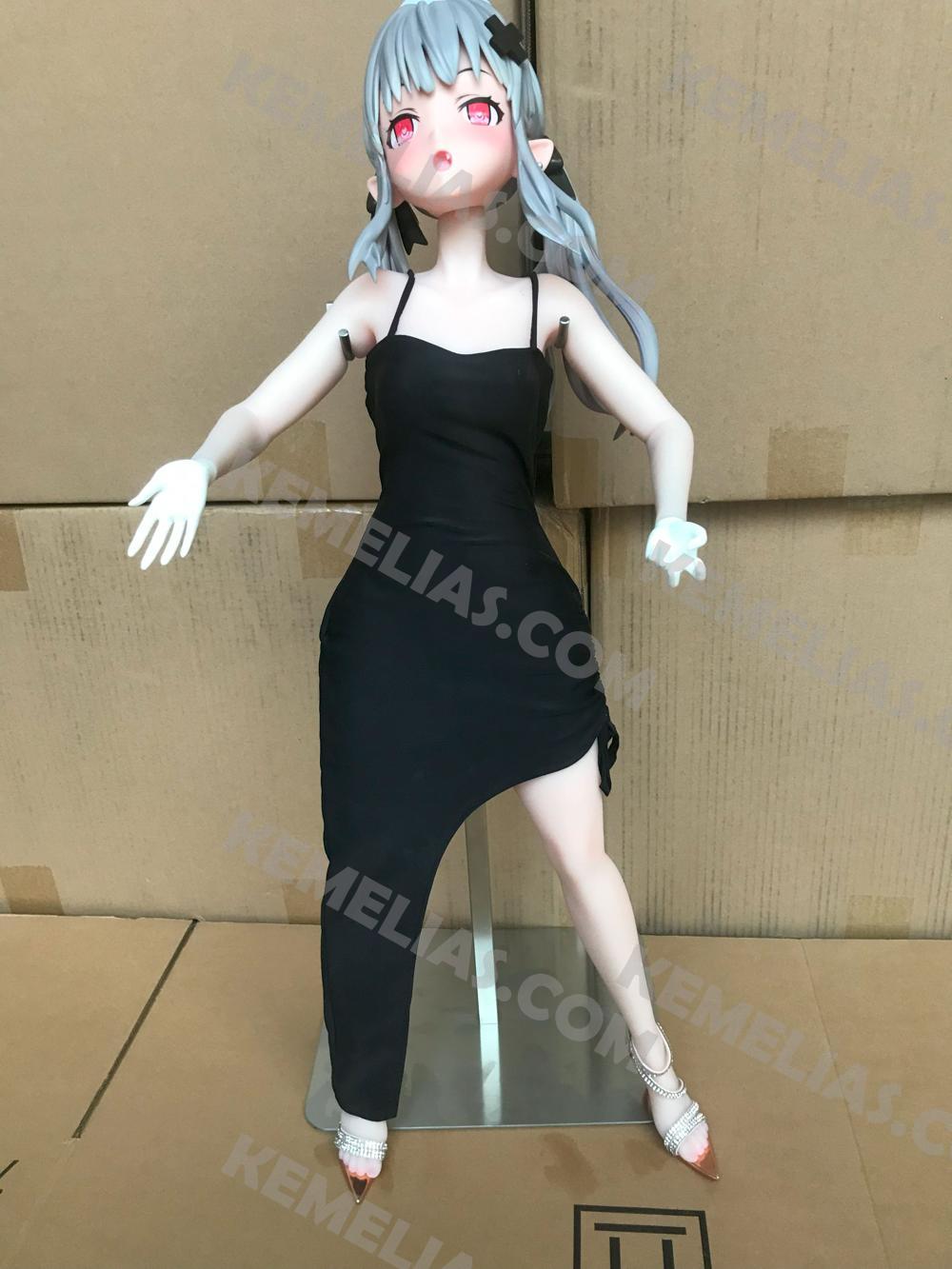 Elegant Black Long Dress for 60 - 80cm BJD Doll, 1/3 Scale Fashion Doll Dress