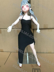 Elegant Black Long Dress for 60 - 80cm BJD Doll, 1/3 Scale Fashion Doll Dress