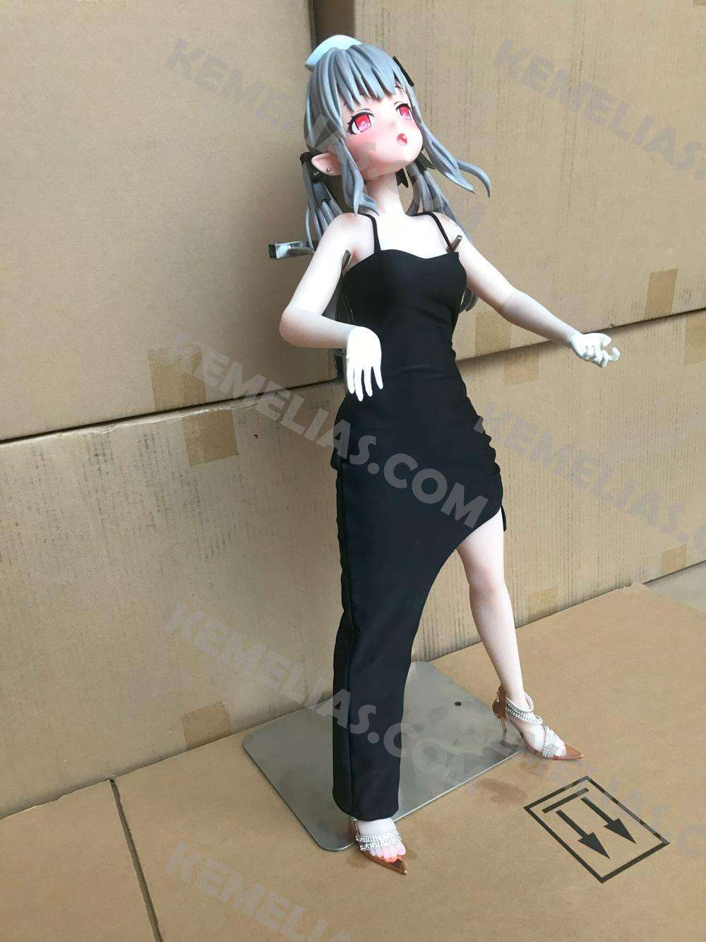 Elegant Black Long Dress for 60 - 80cm BJD Doll, 1/3 Scale Fashion Doll Dress