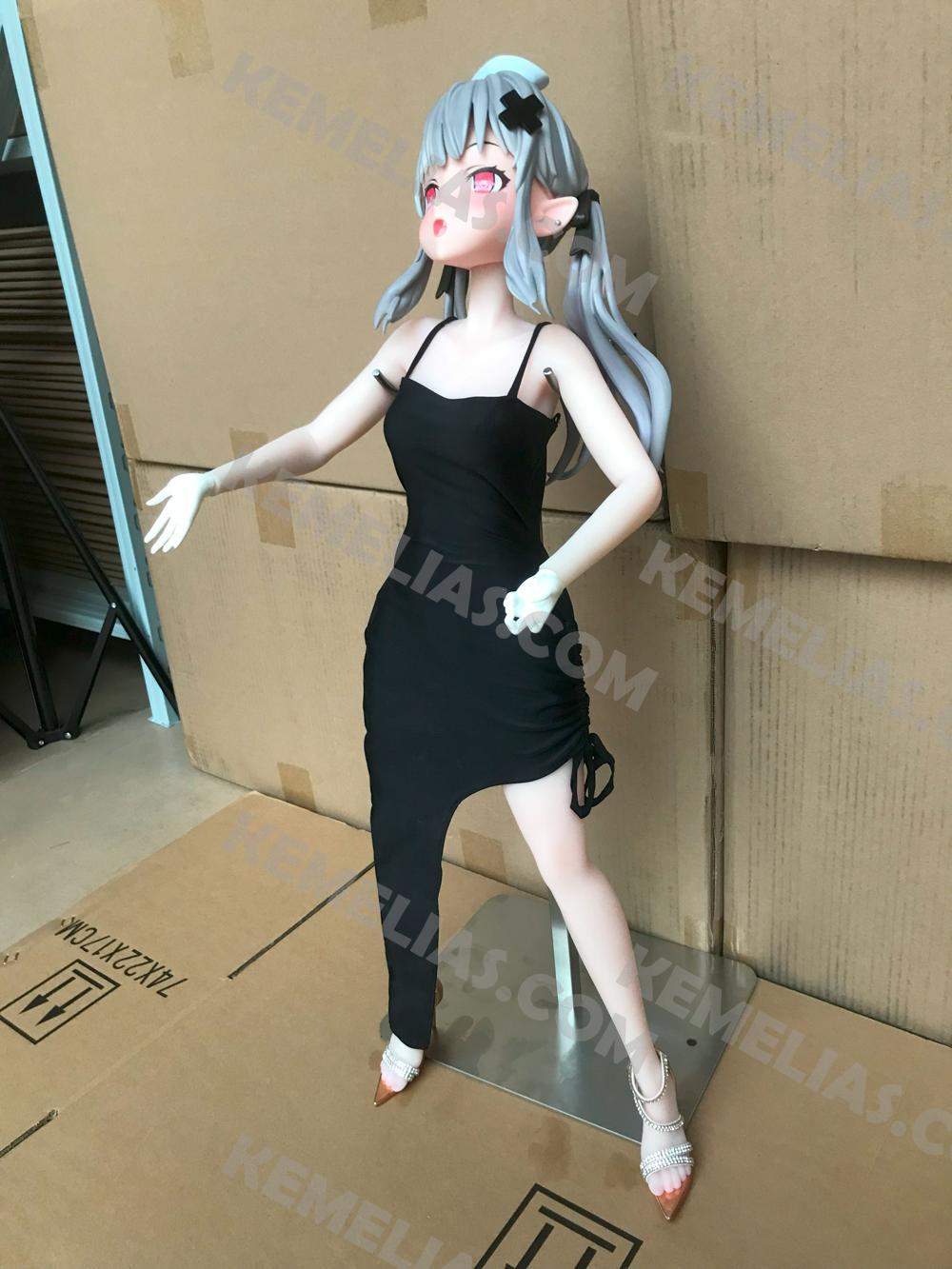 Elegant Black Long Dress for 60 - 80cm BJD Doll, 1/3 Scale Fashion Doll Dress