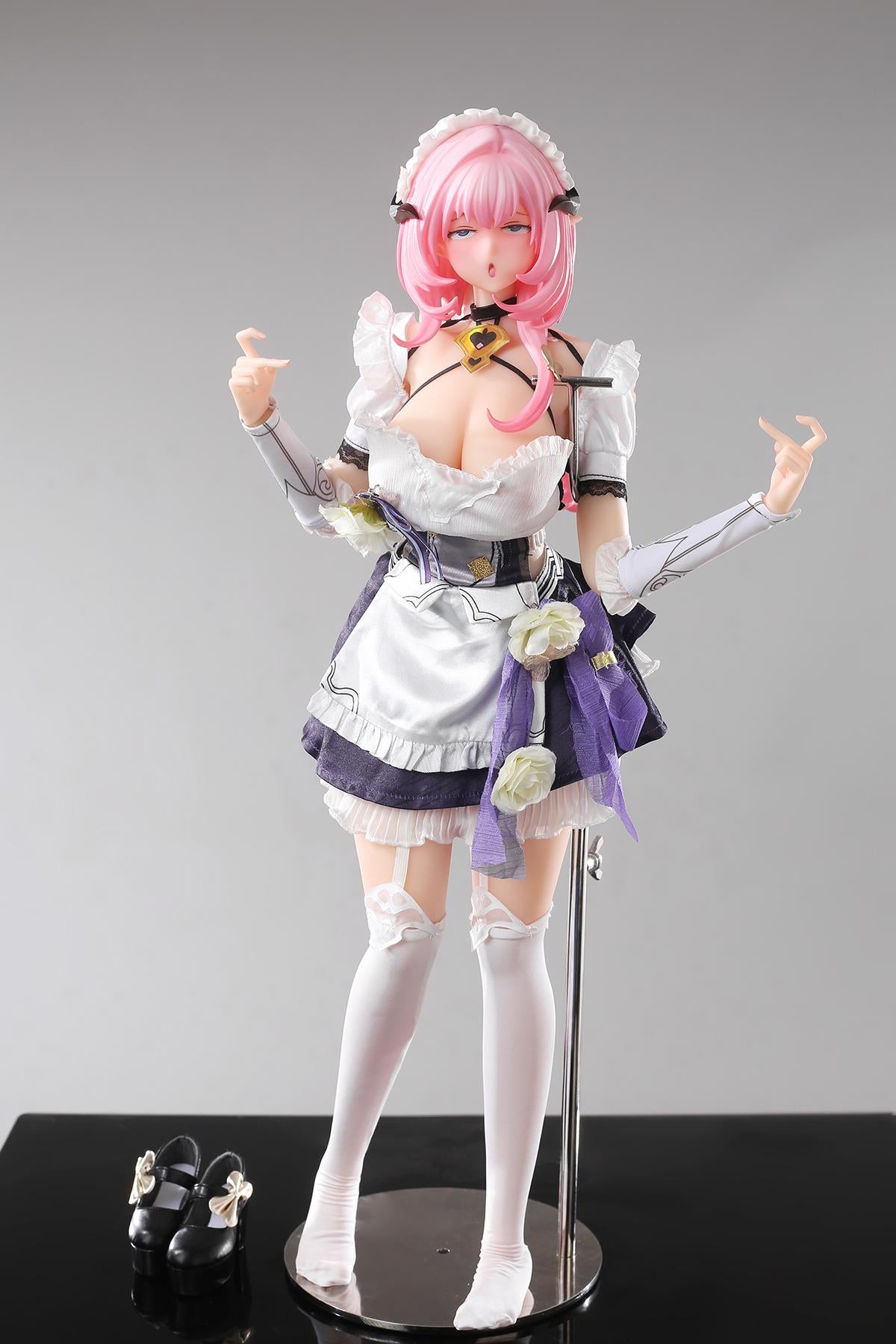 Honkai Sex Doll Elysia, Ahegao Pink Hair Hentai Figure (Sailor Uniform)