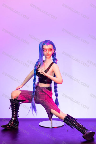 76cm Mini Sex Doll Jinx (Smirk Face), Blue Hair LoL Maniac Sex Doll Kemelia 76cm Mini Sex Doll Jinx (Smirk Face), Blue Hair LoL Maniac Sex Doll Kemelia