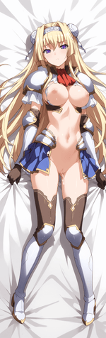 Load image into Gallery viewer, Kuroinu Body Pillowcase Alicia Arcturus, Blonde Hair Princess Knight Dakimakura Cover
