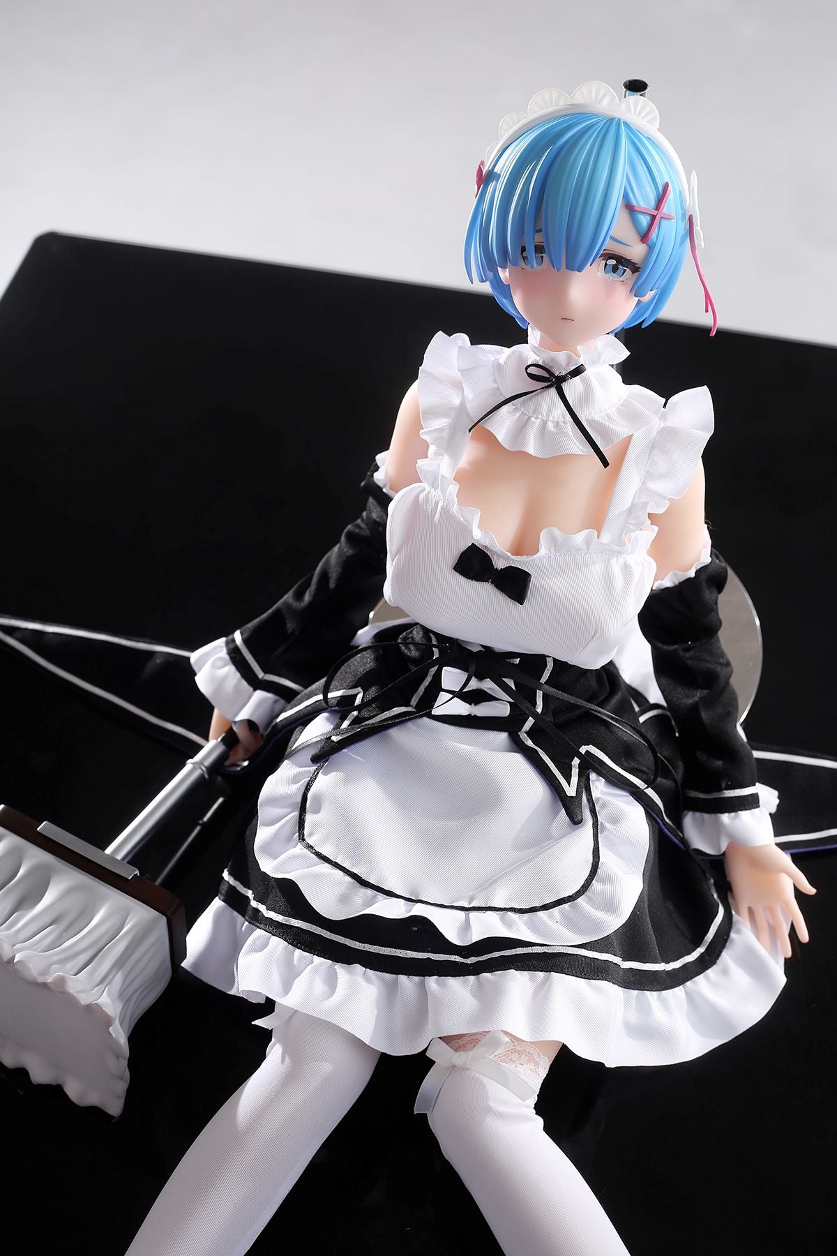 Maid Anime Sex Doll Rem (Re:Zero), Cute Maid Hentai Figure (with Mop)