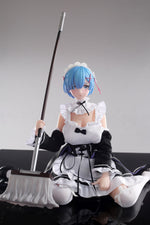 Load image into Gallery viewer, Maid Anime Sex Doll Rem (Re:Zero), Cute Maid Hentai Figure (with Mop)
