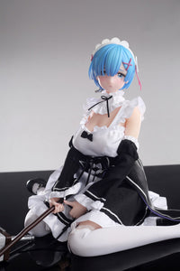 Maid Anime Sex Doll Rem (Re:Zero), Cute Maid Hentai Figure (with Mop)