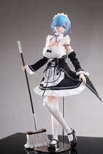 Load image into Gallery viewer, Maid Anime Sex Doll Rem (Re:Zero), Cute Maid Hentai Figure (with Mop)
