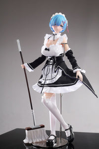 Maid Anime Sex Doll Rem (Re:Zero), Cute Maid Hentai Figure (with Mop)