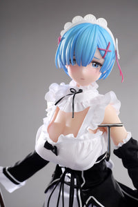 Maid Anime Sex Doll Rem (Re:Zero), Cute Maid Hentai Figure (with Mop)