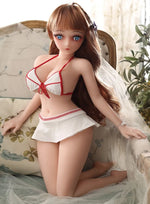Load image into Gallery viewer, Mini realistic 65cm sex doll, anime cute petite sex doll Mina on knees
