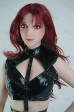 Load image into Gallery viewer, Mini Sex Doll Bondage Queen Cathy, Red Hair Dark Leather Hentai Figure

