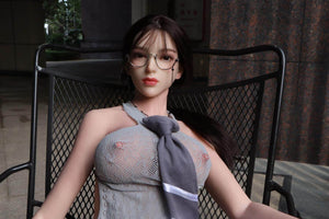 Realisitc 120cm Filipina Mini Sex Doll Tayani Rei, Sweet Black Hair Teen Girl With Glasses