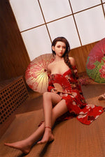 Load image into Gallery viewer, Realistic 165cm Brunette Sex Doll, Skinny Japanese Kimono Princess Ruri
