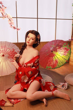 Load image into Gallery viewer, Realistic 165cm Brunette Sex Doll, Skinny Japanese Kimono Princess Ruri
