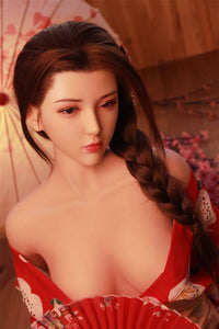 Realistic 165cm Brunette Sex Doll, Skinny Japanese Kimono Princess Ruri