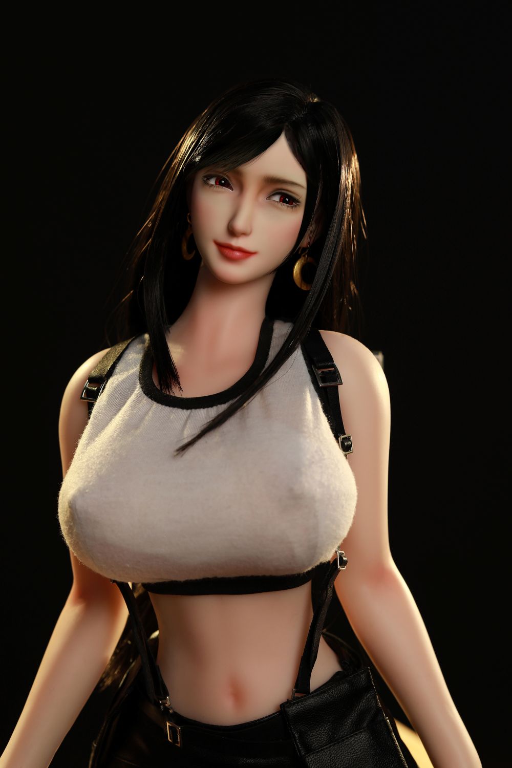 Realistic Anime Sex Doll Tifa Lockhart with Purple Dress & Classic Outfit