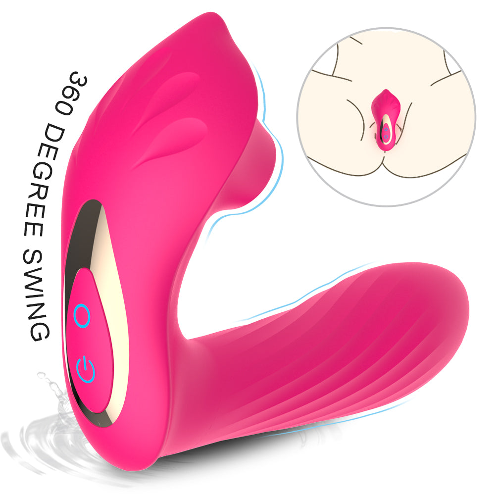 2 in 1 Clit Sucking G-Spot Vibrator with Rotation Kemelia 2 in 1 Clit Sucking G-Spot Vibrator with Rotation Kemelia