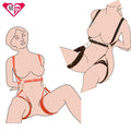 BDSMS Restraints Kit - Back Handcuffs with Thighs Restraints Slings