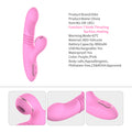 Thrusting Dildo Rabbit Vibrator, Clit Sucking Handsfree Stimulator