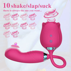 G-Spot Flapping & Clit Sucking Rose Vibrator, Realistic Dildo Stimulat Kemelia G-Spot Flapping & Clit Sucking Rose Vibrator, Realistic Dildo Stimulat Kemelia