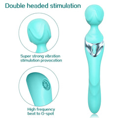 Wand Massager for Clitoral Stimulation, 2-in-1 G-Spot Vibrator for Wom –  Kemelia