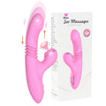 Thrusting Dildo Rabbit Vibrator, Clit Sucking Handsfree Double Stimulator