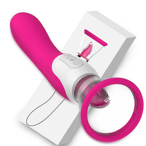 Clit Pump Sucking & Licking Vibrator, 3-in-1 G-Spot Vibrator