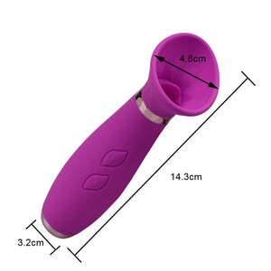 Clit Enlarger Nipples Pump, Suction Clit Stimulator & Licking Vibrator