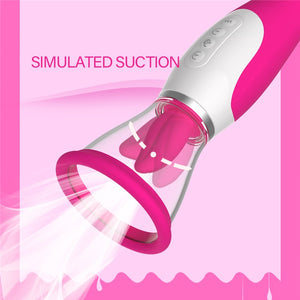 Clit Pump Sucking & Licking Vibrator, 3-in-1 G-Spot Vibrator