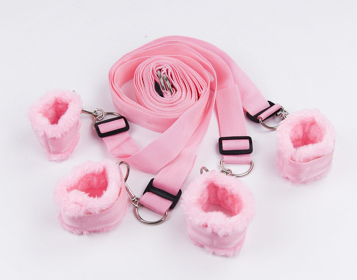 Fun Fetish Toys Furniture Plush Handcuffs Bed Bindings Leg Restraints ...