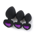 3 sizes heart shaped butt plug for anal training
