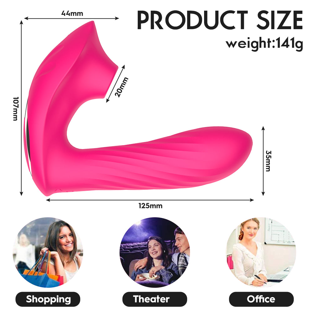 2 in 1 Clit Sucking G-Spot Vibrator with Rotation