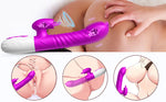 Load image into Gallery viewer, Double Tongue Vibrator Telescopic Rotating Dildo
