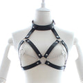 Women Bondage Body Harness Lingerie Goth Crop Tops Leather Bra Cage BDSM