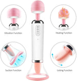 Load image into Gallery viewer, Clit Enlarger &amp; Wand Vibrator, Sucking &amp; Licking 3-in-1 Clit Stimulator
