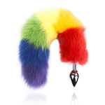 Load image into Gallery viewer, Colorful Fox tail Silicone &amp; Metal Butt Plug Stopper Fetish Anal Insert Sex toys
