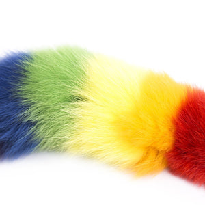 Colorful Fox tail Silicone & Metal Butt Plug Stopper Fetish Anal Inser Kemelia Colorful Fox tail Silicone & Metal Butt Plug Stopper Fetish Anal Inser Kemelia