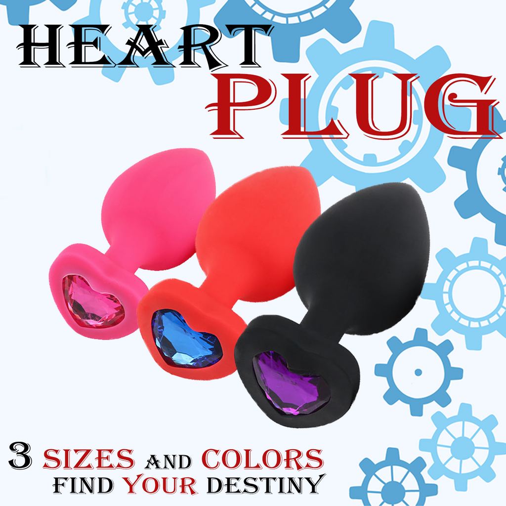 Heart Shaped Butt Plug, with a Suction Cup Butt Plug For Men, a Prostate Massage Anal Trainer