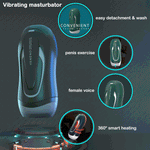 Load image into Gallery viewer, Real Voice 10 Frequency Vibration Heating Masturbation Male Sex Toy
