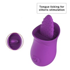 Silicone Clitoris Suction Vibrator Tongue Licking Nipple Stimulator   Kemelia