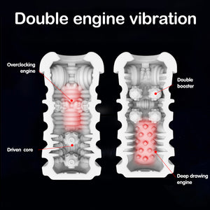 Real Voice 10 Frequency Vibration Heating Masturbation Male Sex Toy