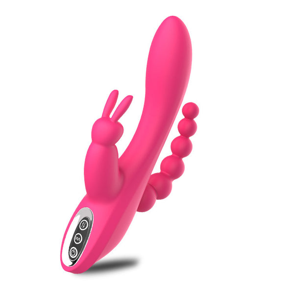 Rabbit Vibrator & Anal Beads Butt Plug, Clit Massager with G-Spot Dild Kemelia Rabbit Vibrator & Anal Beads Butt Plug, Clit Massager with G-Spot Dild Kemelia