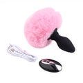 Bunny Tail Vibrating Anal Plug, Remote Sex Toy for BDSM Animal Plays